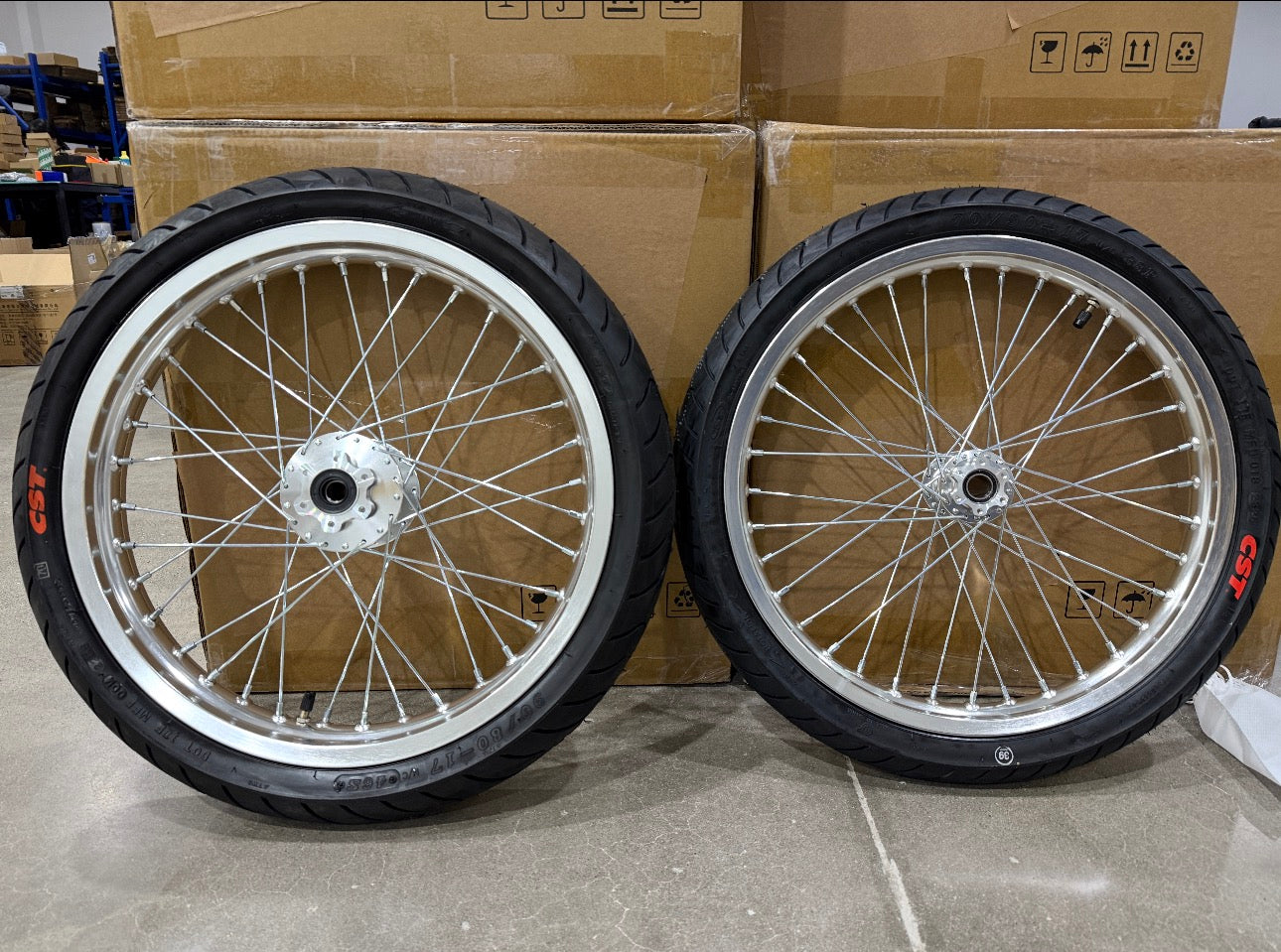 17” Surron super motos (chrome/black)